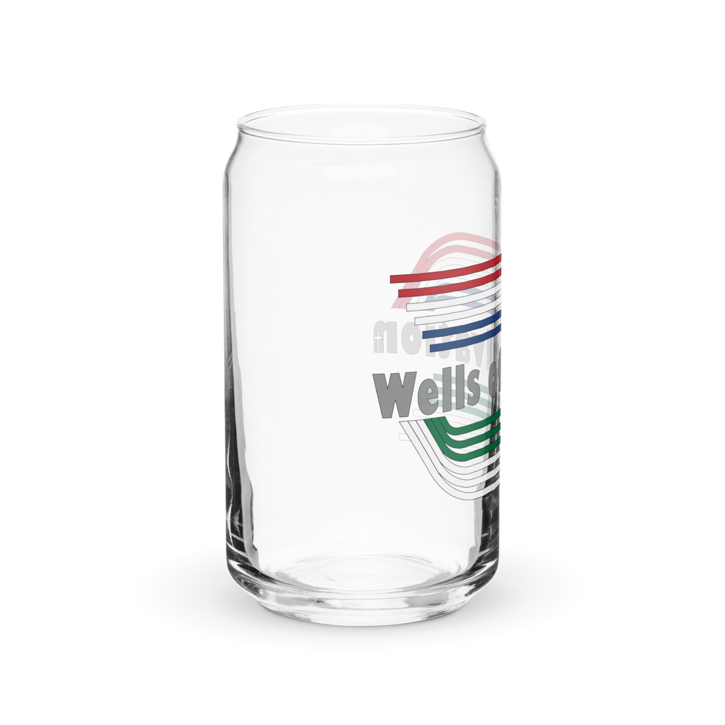 Wells Can-shaped glass