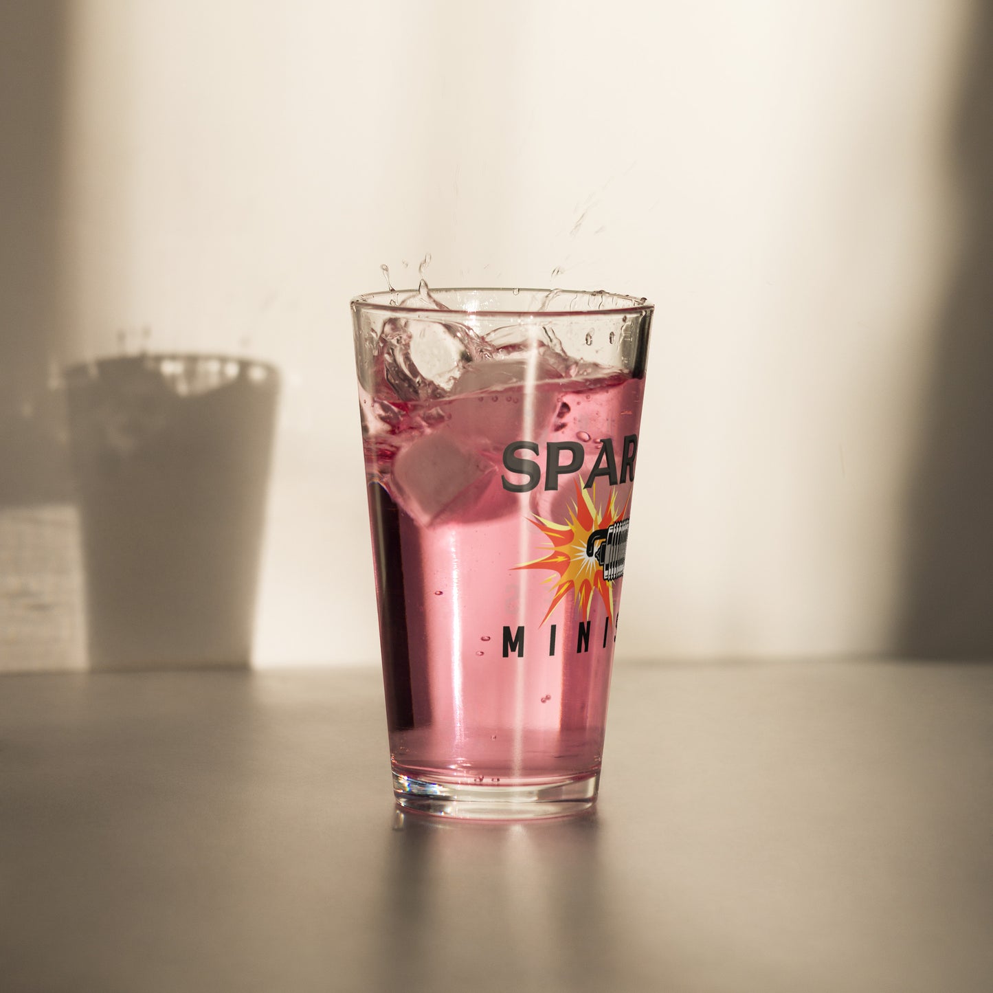 Sparkplug pint glass