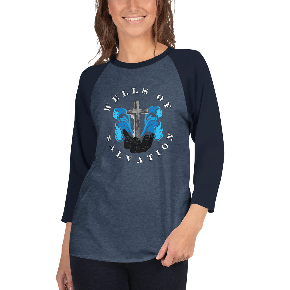 Wells Unisex 3/4 Sleeve Baseball T-Shirt