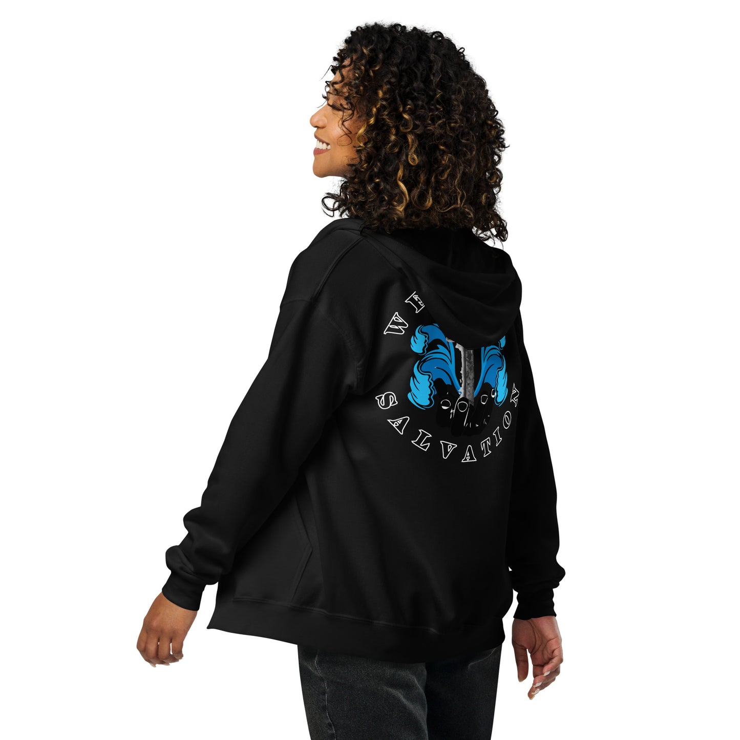 Wells w/ QR code - Unisex heavy blend zip hoodie