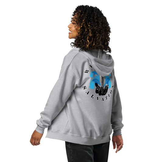 Wells w/ QR code - Unisex heavy blend zip hoodie